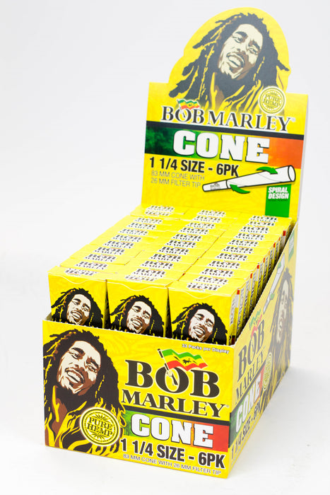 Bob Marley 1 1/4 Pure hemp Pre-rolled cone Box of 33- - One Wholesale
