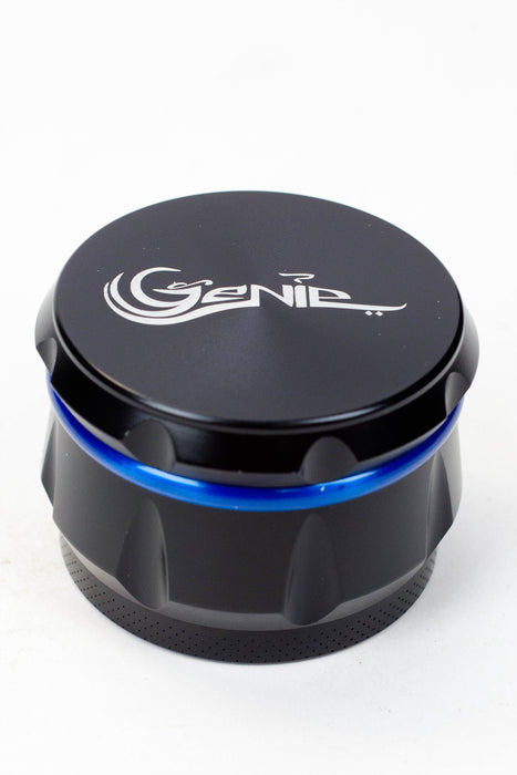 Genie 4 parts black herb grinder Box of 6- - One Wholesale