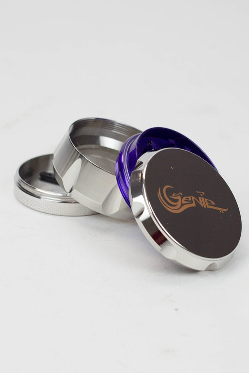 Genie 4 parts silver herb grinder Box of 6 Display Pack ONE