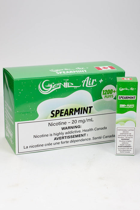 Genie Air+ disposable 1200 Puff Pod 20 mg/mL-Spearmint - One Wholesale