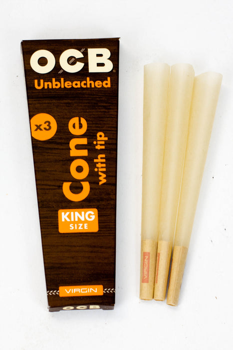 OCB Pre-rolled Cone - Virgin Unbleached Rolling Paper - King size- - One Wholesale