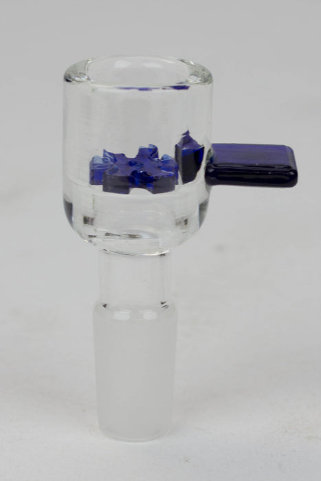 Built-in Glass Screen large bowl for 14 mm joint-Blue - One Wholesale
