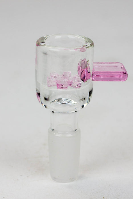 Built-in Glass Screen large bowl for 14 mm joint-Pink - One Wholesale