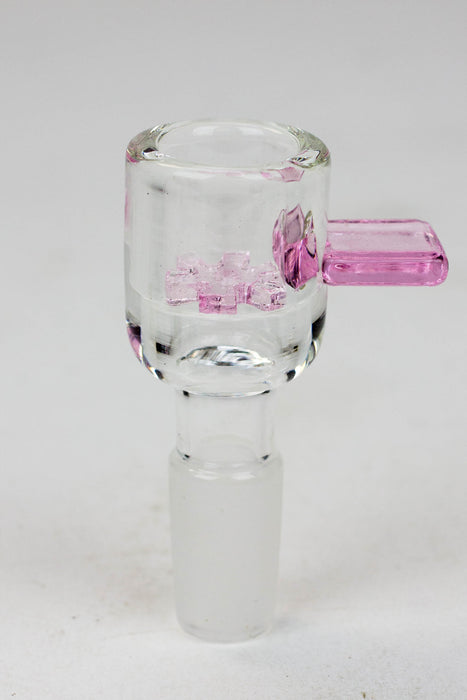Built-in Glass Screen large bowl for 14 mm joint-Pink - One Wholesale