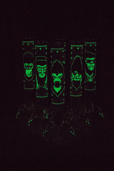 12" Gorilla glass water bong-Glow in the dark ( GBT21001 )
