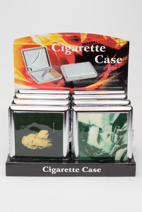 Metal Tin Cigarette Case Box of 8- - One Wholesale