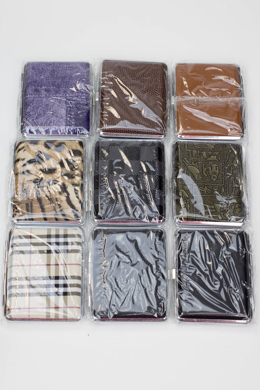 Metal Leather B Cigarette Case Box of 12 Storage ONE