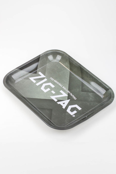 Zig-Zag Metal Rolling Tray - Large-Black - One Wholesale