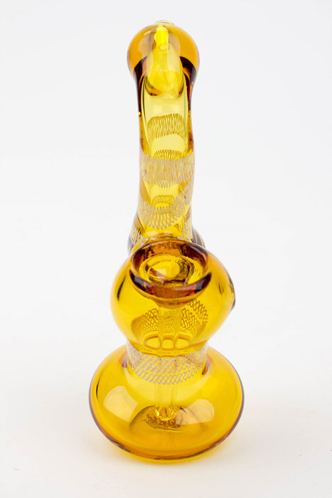 5.5" Single chamber middle stripe bubbler-Assorted Glass Pipe ONE