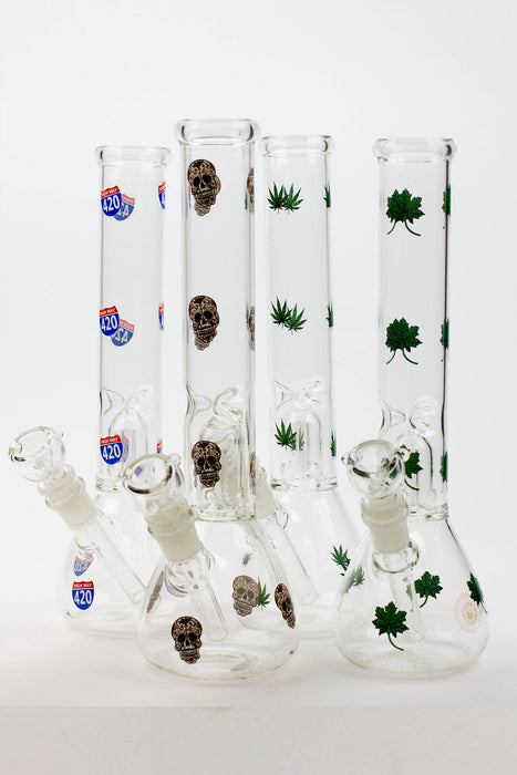 11.5" single dome percolator glass water bong- - One Wholesale