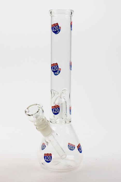 11.5" single dome percolator glass water bong-420 - One Wholesale