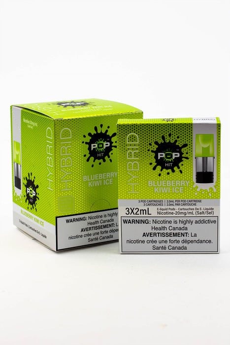 HYBRID Pop Hit STLTH Compatible Pods Box of 5 packs (20 mg/mL)-Blueberry Kiwi Ice - One Wholesale