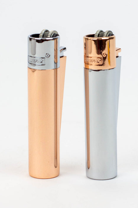 CLIPPER ROSE GOLD AND SILVER CMP11 METAL LIGHTERS COLLECTION BOX OF 12- - One Wholesale