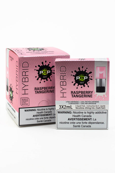 HYBRID Pop Hit STLTH Compatible Pods Box of 5 packs (20 mg/mL)-Raspberry Tangerine - One Wholesale