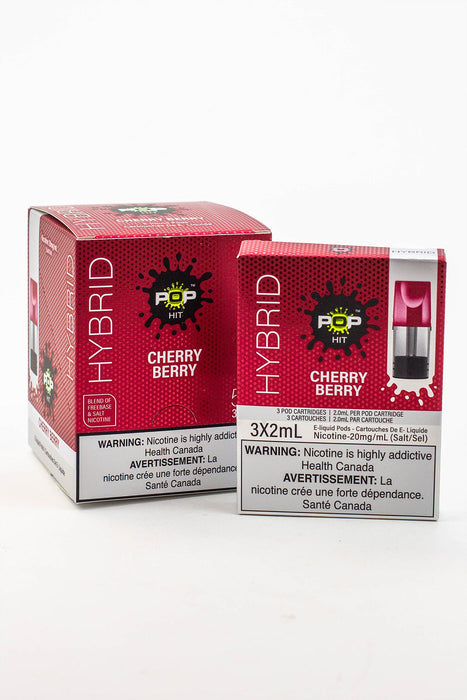 HYBRID Pop Hit STLTH Compatible Pods Box of 5 packs (20 mg/mL)-Cherry Berry - One Wholesale