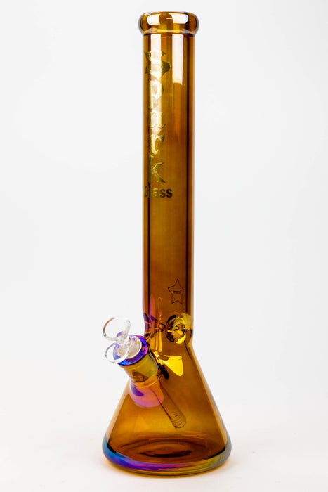 17.5" SPARK / 9 mm / Electroplated glass beaker bong Glass Bong ONE Gold