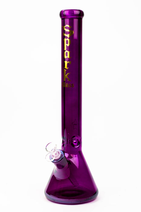 17.5" SPARK / 9 mm / Electroplated glass beaker bong Glass Bong ONE Purple