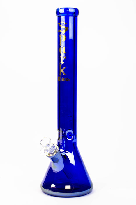 17.5" SPARK / 9 mm / Electroplated glass beaker bong Glass Bong ONE Blue