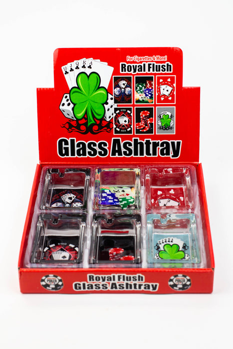 Rectangle glass ashtray Box of 6- - One Wholesale
