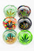 Round glass ashtray Box of 6-Leaf A - One Wholesale