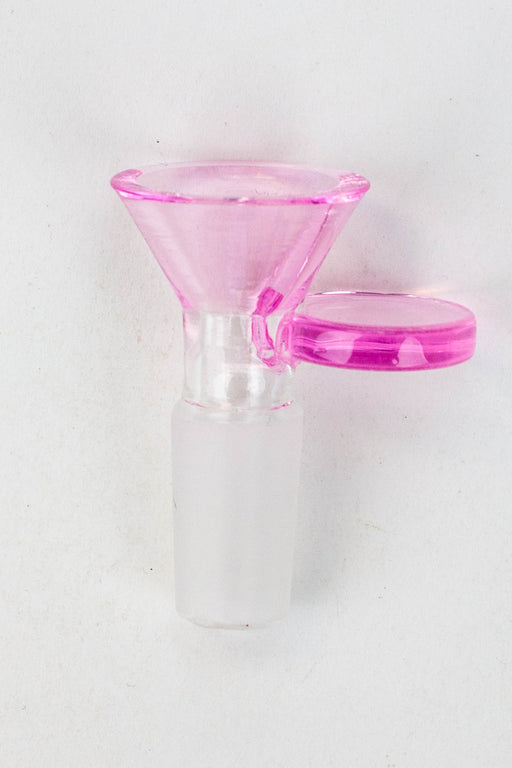Color Glass bowl with round handle-Pink - One Wholesale
