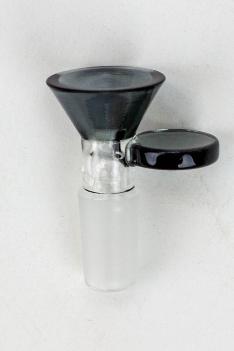 Color Glass bowl with round handle Bongs Accessories ONE Black
