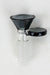 Color Glass bowl with round handle Bongs Accessories ONE Black