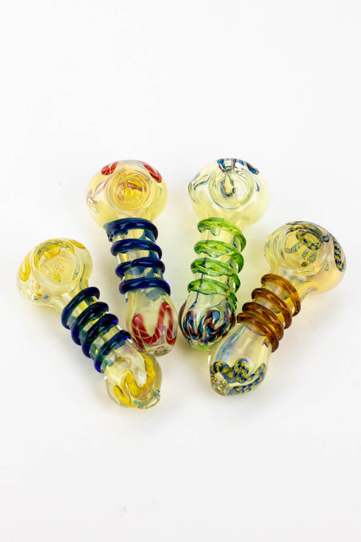 3.5" soft glass hand pipe - 8753- - One Wholesale