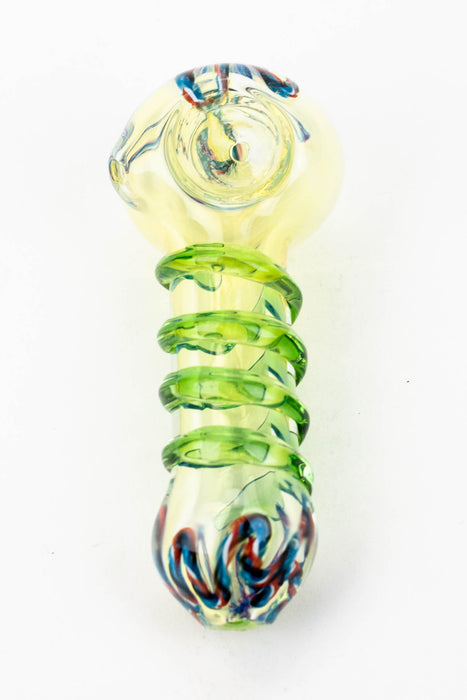 3.5" soft glass hand pipe - 8753- - One Wholesale