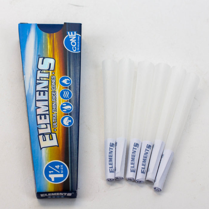 Elements Ultra Thin Cones 1 1/4 Pack of 6, Box of 30 ROLLING PAPER ONE