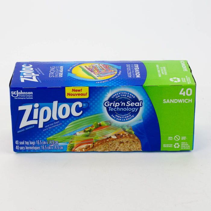 Ziploc® Sandwich Bags Box of 40- - One Wholesale