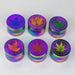 GENIE 4 parts 63 mm Leaf rainbow metal grinder Box of 6 Display Pack ONE