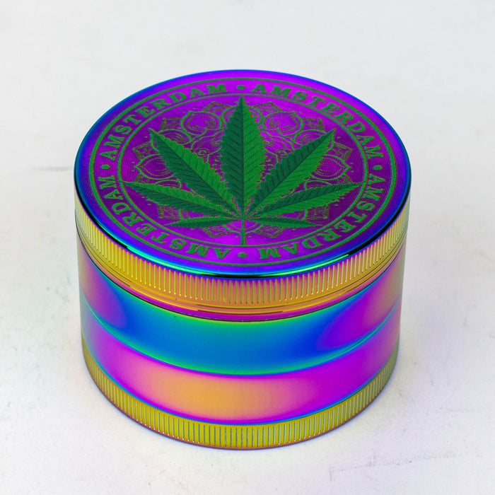 GENIE 4 parts 63 mm Leaf rainbow metal grinder Box of 6 Display Pack ONE