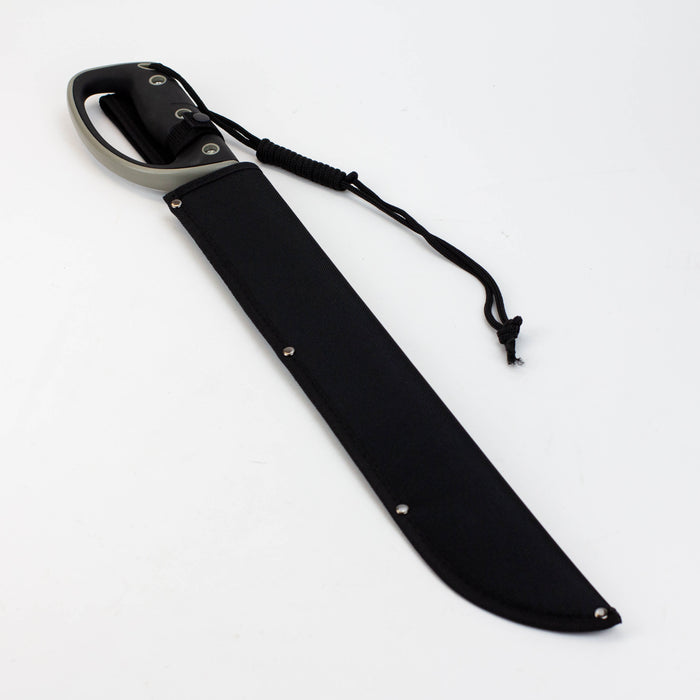 25″ Black Machete Sword Hard Plastic Handle with Black Sheath  [HK6342]