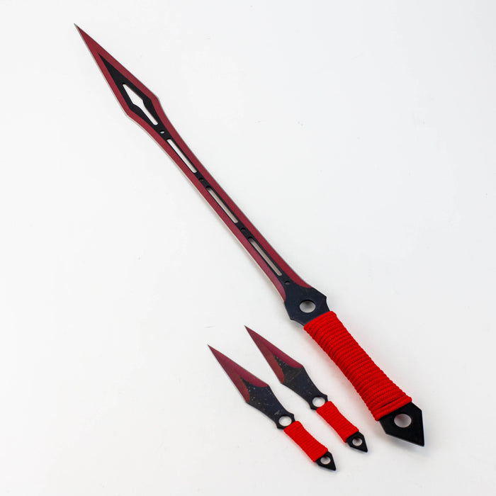 Snake Eye 25" Jungle Knife with Daggers Sword · Machete · Axe ONE Red