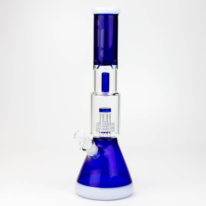 15" Infyniti showerhead percolator with splash guard glass bong Glass Bong ONE Blue