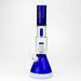 15" Infyniti showerhead percolator with splash guard glass bong-Blue - One Wholesale