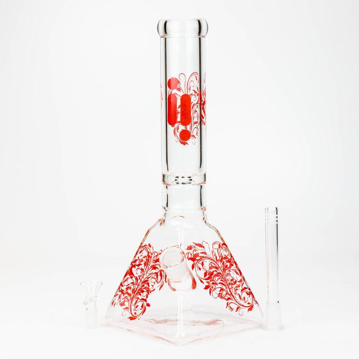 13" Infyniti 7 mm pyramid beaker bong Glass Bong ONE