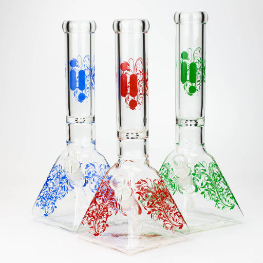 13" Infyniti 7 mm pyramid beaker bong- - One Wholesale