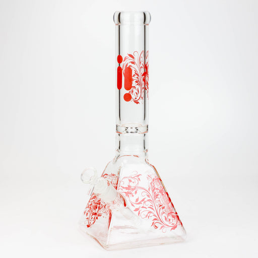 13" Infyniti 7 mm pyramid beaker bong-Red - One Wholesale