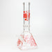 13" Infyniti 7 mm pyramid beaker bong Glass Bong ONE Red