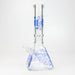 13" Infyniti 7 mm pyramid beaker bong Glass Bong ONE Blue