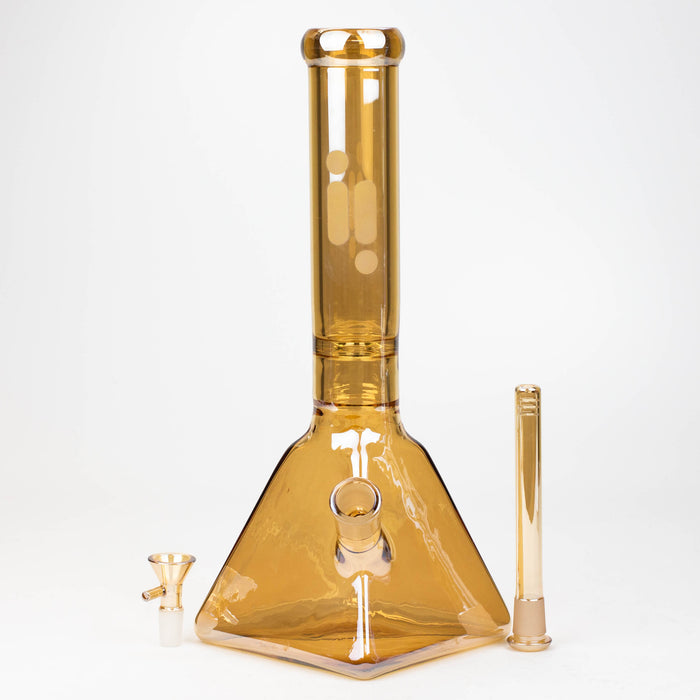13" Infyniti 7 mm electroplated glass pyramid base bong Glass Bong ONE