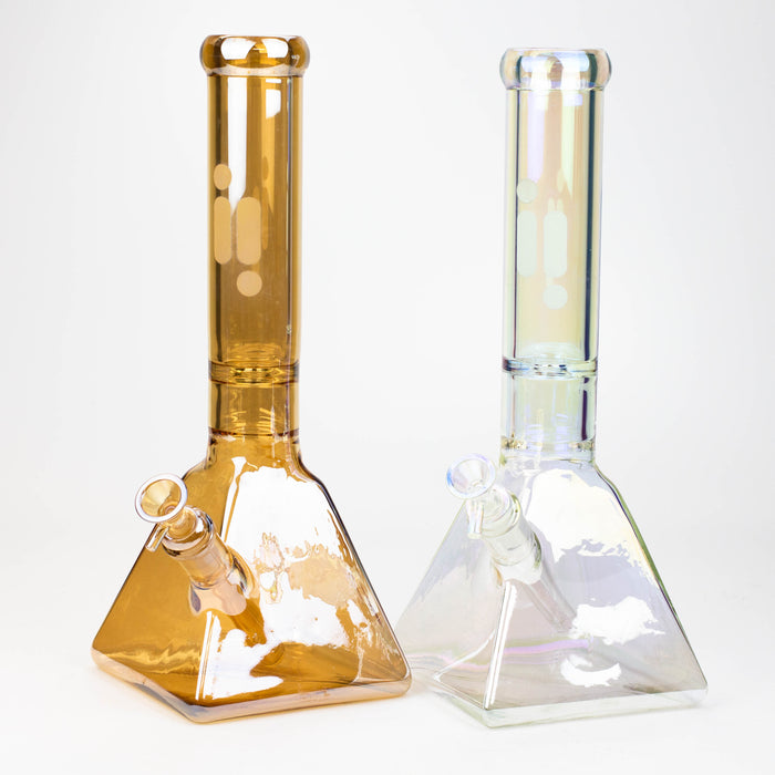 13" Infyniti 7 mm electroplated glass pyramid base bong Glass Bong ONE