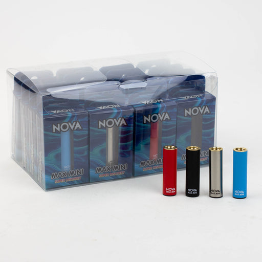 Nova Max Mini Vape Battery with USB charger Display of 20- - One Wholesale