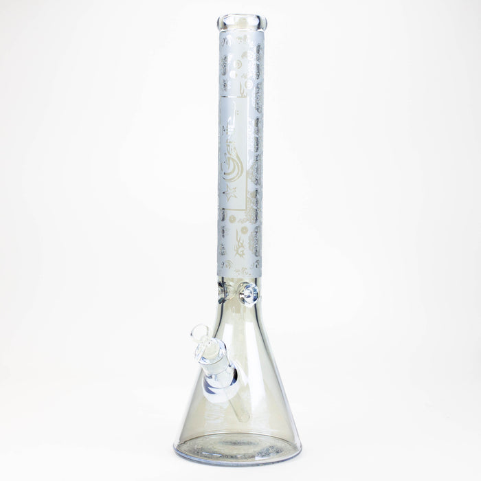 19" GENIE / 7 mm / Electroplated glass beaker bong-C - One Wholesale