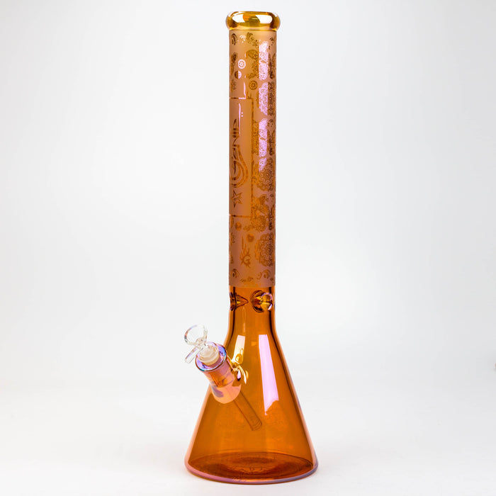 19" GENIE / 7 mm / Electroplated glass beaker bong-D - One Wholesale