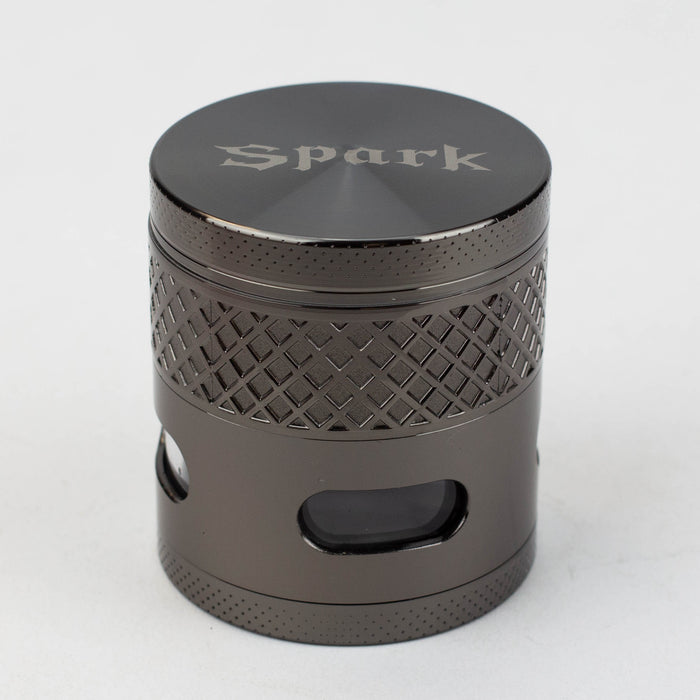 SPARK 4 Parts grinder with side window-Gun Metal - One Wholesale
