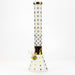 17.5" Luxury Pattern 7 mm frosted glass beaker bong Glass Bong ONE Gold
