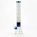 17.5" Luxury Pattern 7 mm frosted glass beaker bong Glass Bong ONE Blue